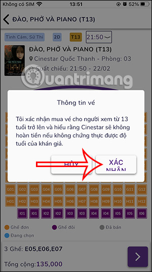 Xác nhận người mua vé