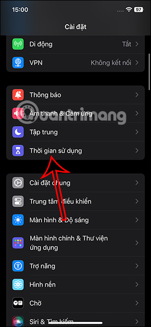 Thời gian sử dụng trên iPhone
