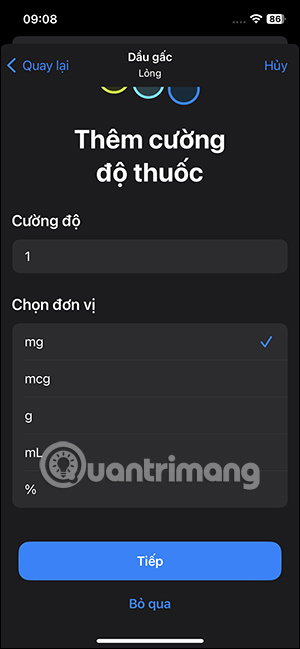 Chọn lượng thuốc cần uống