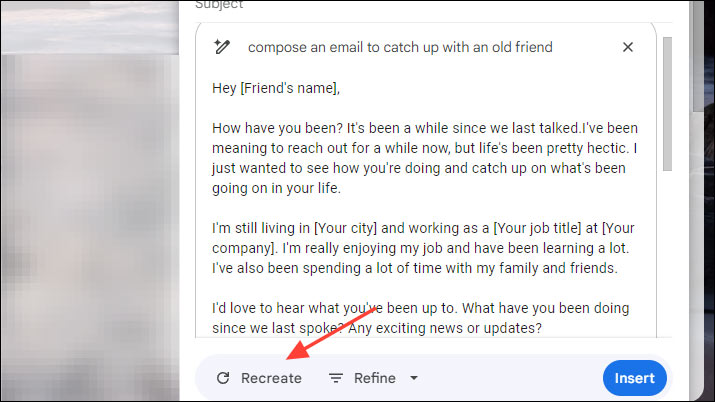 Tùy chỉnh email Gmail soạn bằng Gemini