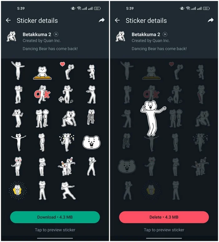 Gói sticker Betakkuma 2