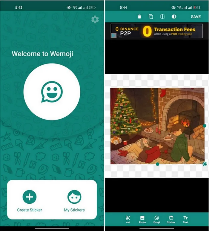 Ứng dụng sticker Wemoji