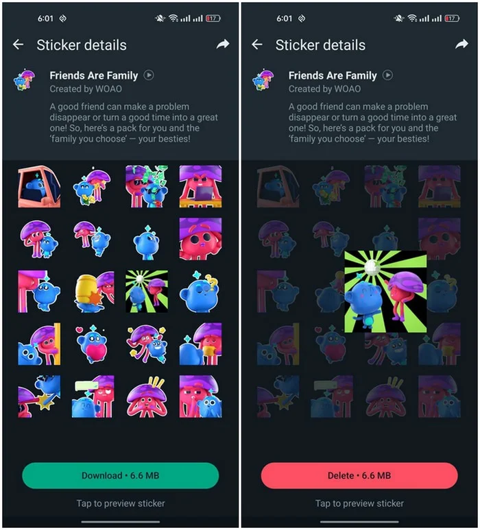 Gói sticker Friends Are Family