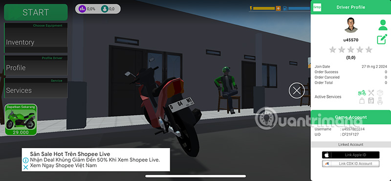 Ojol The Game đổi tiếng Việt