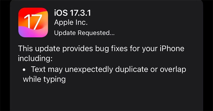 iOS 17.3.1 bị nhiều lỗi 
