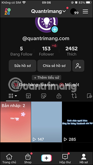 Giao diện TikTok