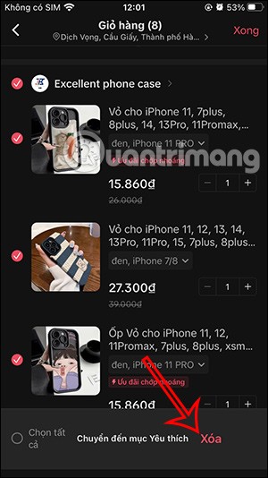 Xóa sản phẩm 1 cửa hàng