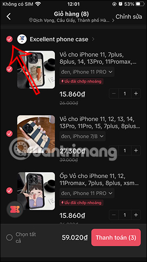 Chọn sản phẩm 1 cửa hàng