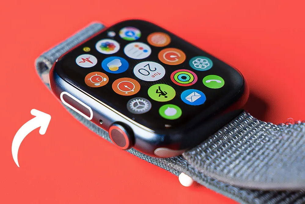 Nút bên trên Apple Watch.