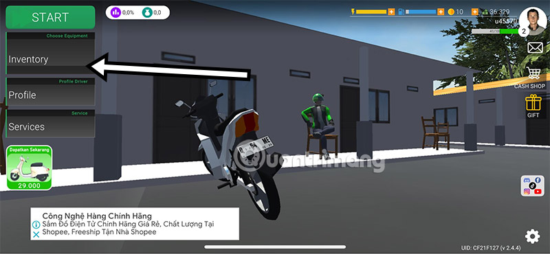 cach doi mau xe ojol the game