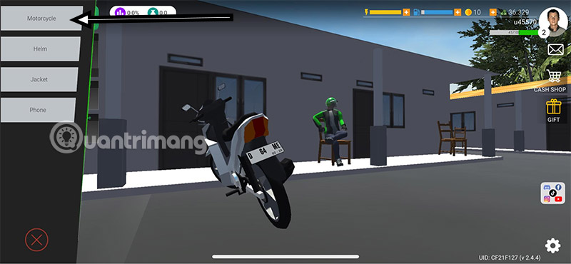 hướng dẫn đổi màu xe ojol the game