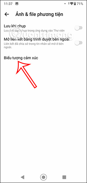 Chỉnh biểu tượng cảm xúc Messenger