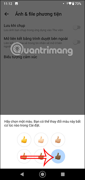 Đổi màu emoji Messenger mặc định