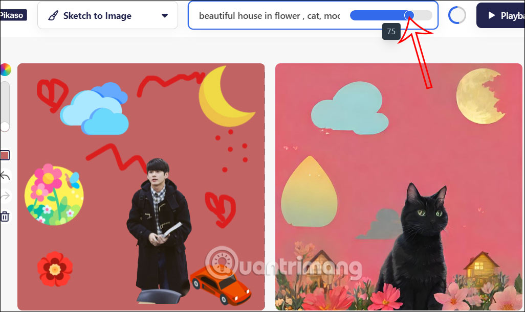 Tạo ảnh từ nét vẽ trên Freepik