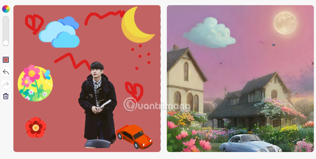 Thay đổi ảnh từ nét vẽ trên Freepik