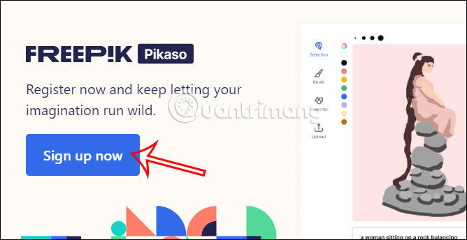 Đăng ký tài khoản Freepik