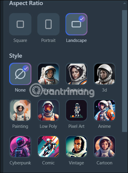 Tiêu chí tạo ảnh AI trên Freepik