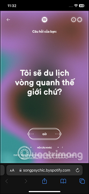 Câu hỏi Chiếc nhạc tiên tri Spotify