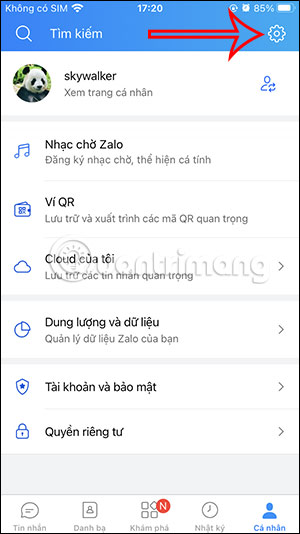 Cài đặt Zalo