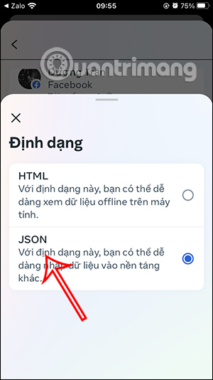 Định dạng file tải