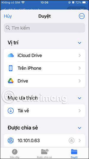 Nơi lưu trữ file