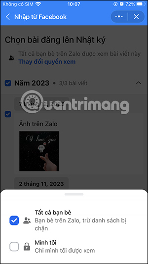 Chỉnh quyền xem