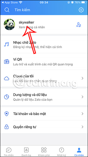 Tài khoản Zalo
