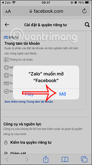 Mở Facebook