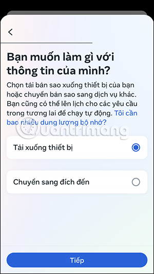 Chọn nơi lưu tập tin