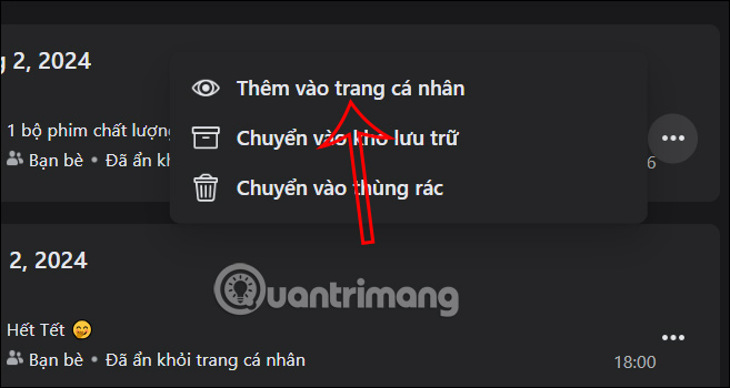 Bài đăng Facebook ẩn theo bộ lọc