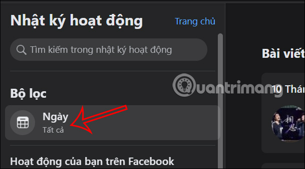 Lọc bài đăng Facebook đã ẩn