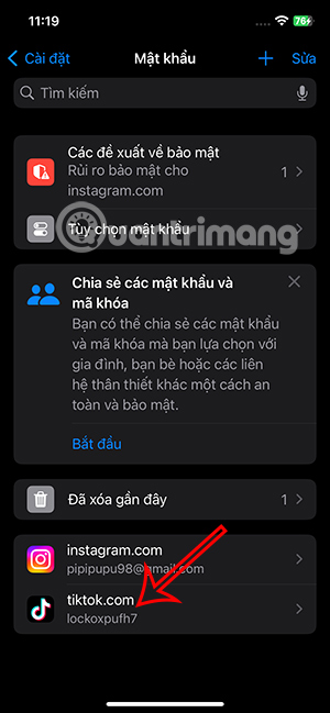 Mã khóa đăng nhập TikTok
