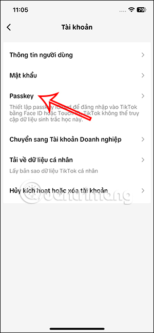 Passkey TikTok