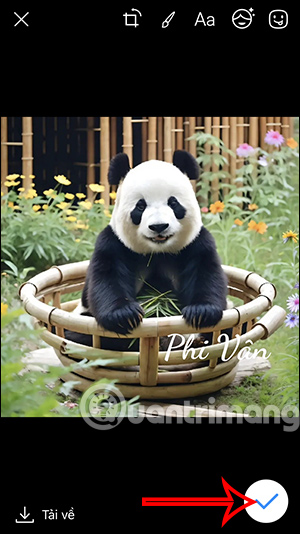 Lưu chữ viết trên ảnh Zalo 