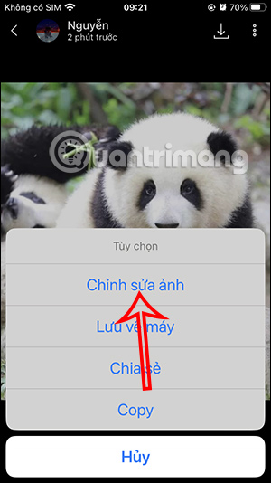 Chỉnh sửa ảnh gửi trong Zalo