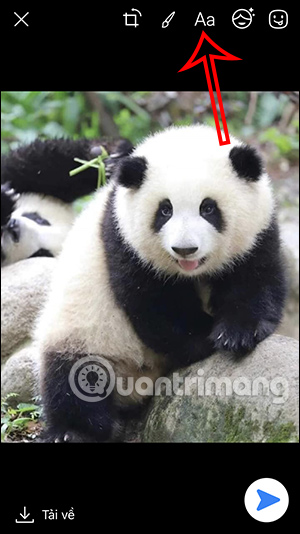 Viết chữ lên ảnh trên Zalo