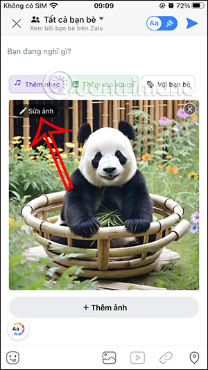 Sửa ảnh trên Zalo