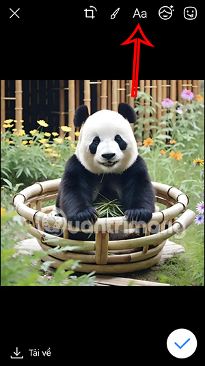 Viết chữ vào ảnh trên Zalo