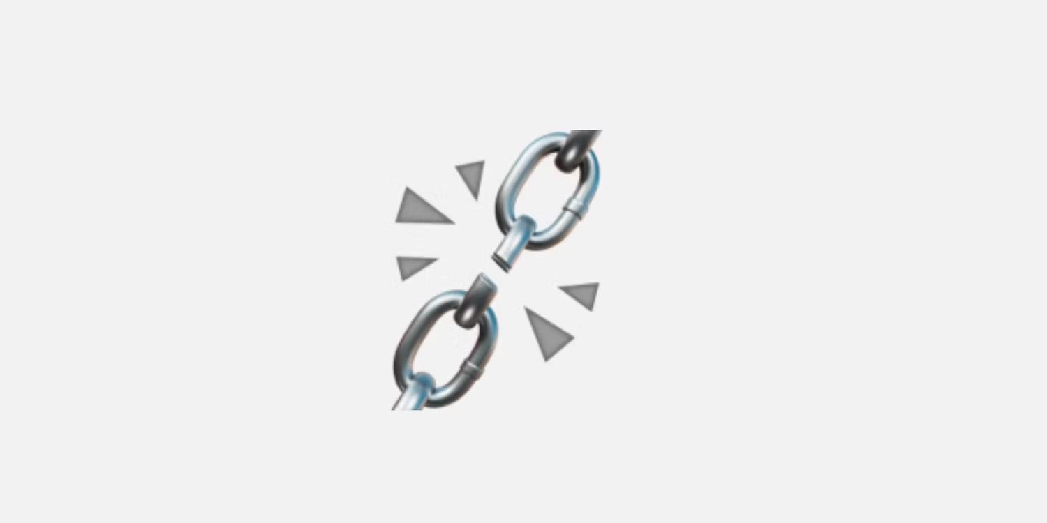 Emoji dây xích bị đứt