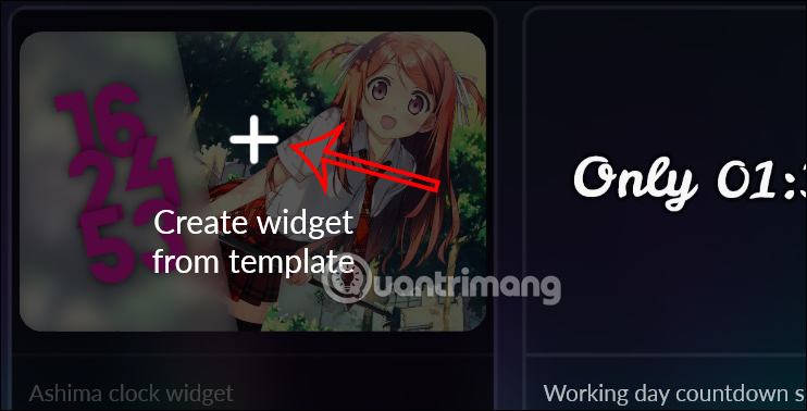 Chọn mẫu widget sử dụng Smart Widgets