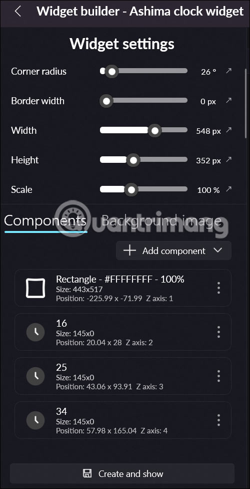 Chỉnh giao diện hiển thị widget Smart Widgets