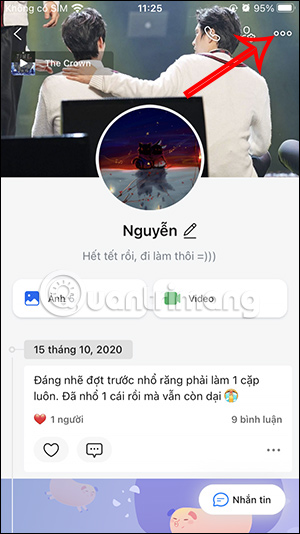 Tùy chỉnh tài khoản Zalo