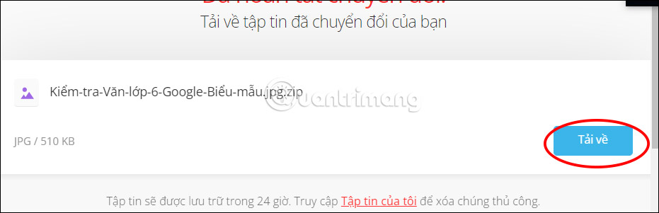 Convertio chuyển Word sang ảnh