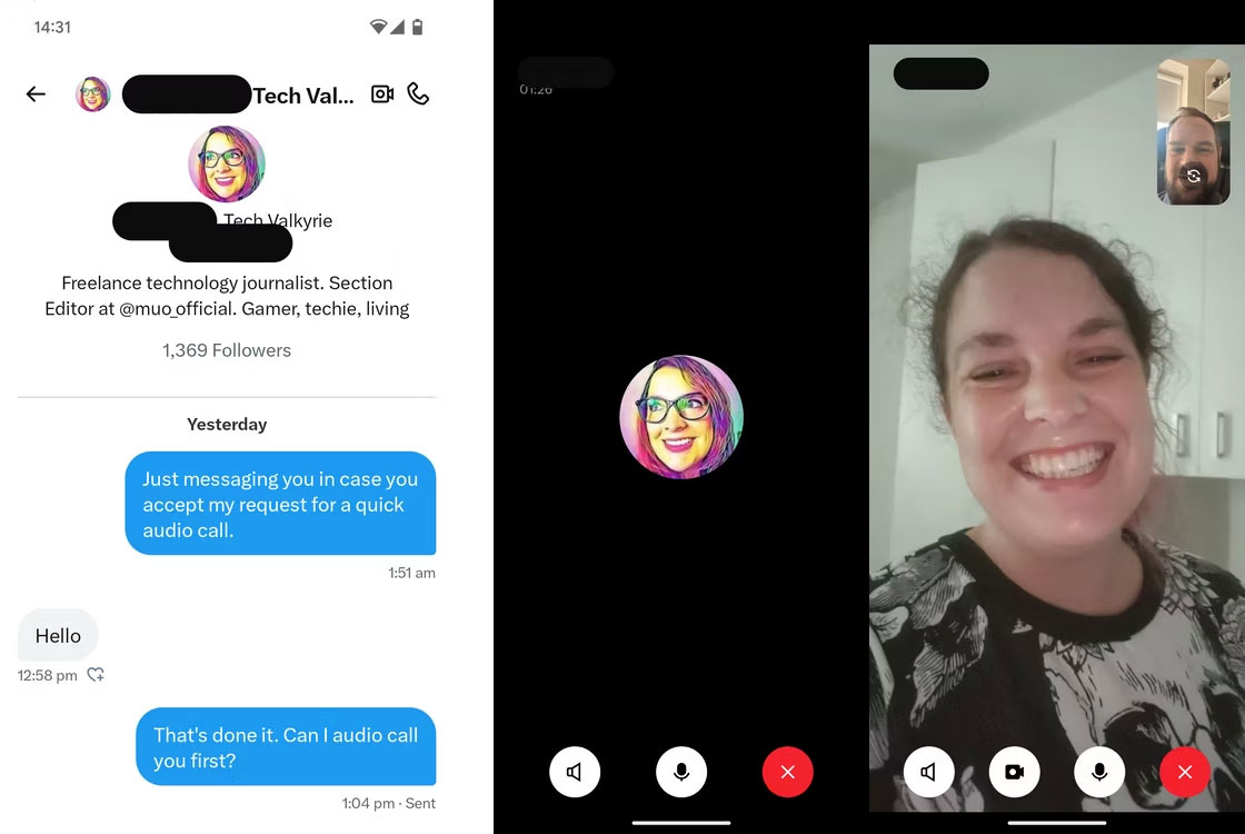 Tắt/bật cuộc gọi audio và video trên X