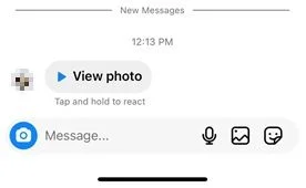 Xem lời nhắc ảnh trong tin nhắn Instagram.
