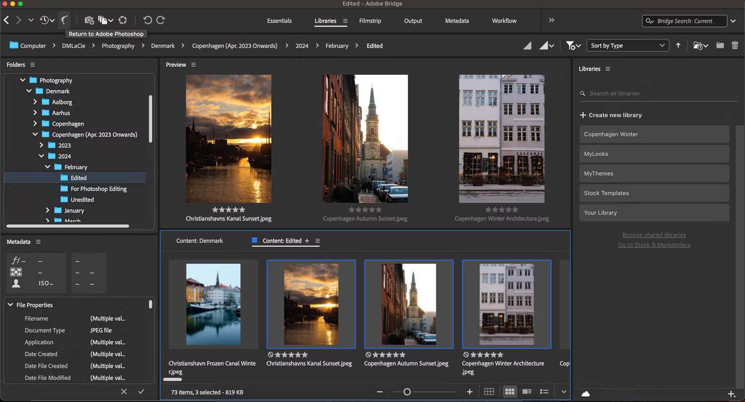 Quay lại ứng dụng chỉnh sửa Adobe của bạn