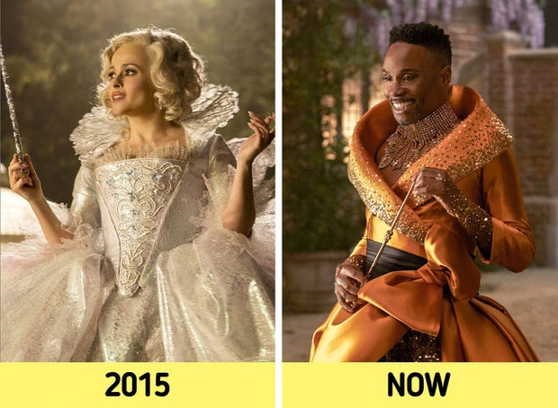 Hình ảnh bà tiên trong Lọ Lem trên màn ảnh cũng thay đổi khiến nhiều người nhìn lại không khỏi kinh ngạc.