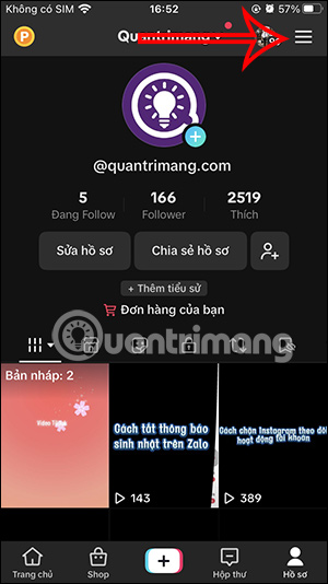 Tùy chỉnh TikTok