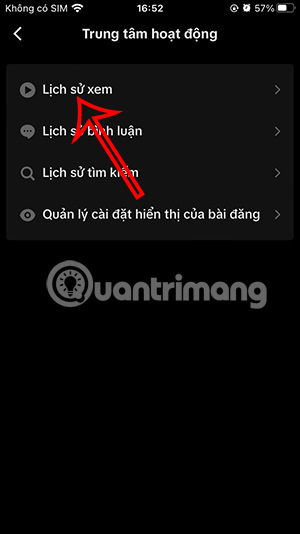Lịch sử xem TikTok