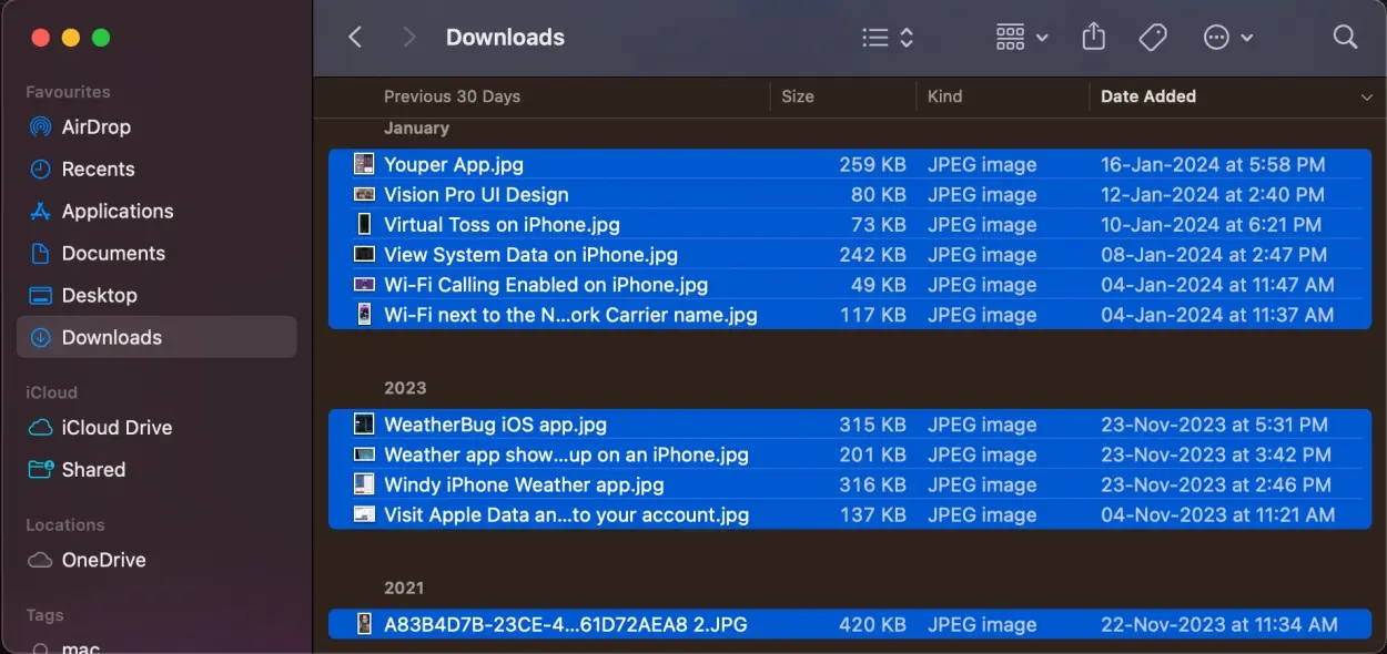 4 cách chọn nhiều file trên máy Mac